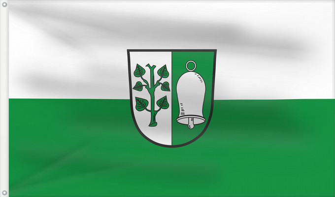 Bandera, con dos ojales metálicos y lado del asta reforzado: Grainet (Bayerischer Wald)