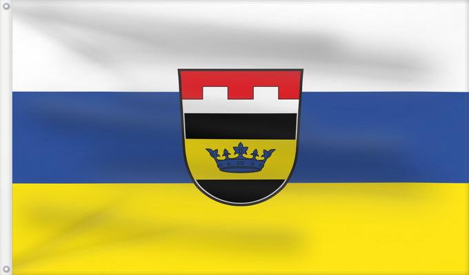 Bandera, con dos ojales metálicos y lado del asta reforzado: Saldenburg (Bayerischer Wald)