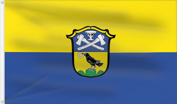 Bandera, con dos ojales metálicos y lado del asta reforzado: Sankt Oswald-Riedlhütte (Bayerischer Wald)