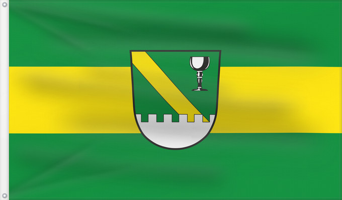 Bandera, con dos ojales metálicos y lado del asta reforzado: Neuschönau (Bayerischer Wald)