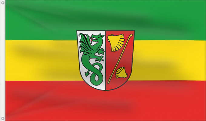 Bandera, con dos ojales metálicos y lado del asta reforzado: Zenting (Bayerischer Wald)