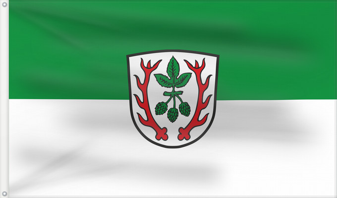 Bandera, con dos ojales metálicos y lado del asta reforzado: Aiglsbach (Bayerisches Golf- und Thermenland)