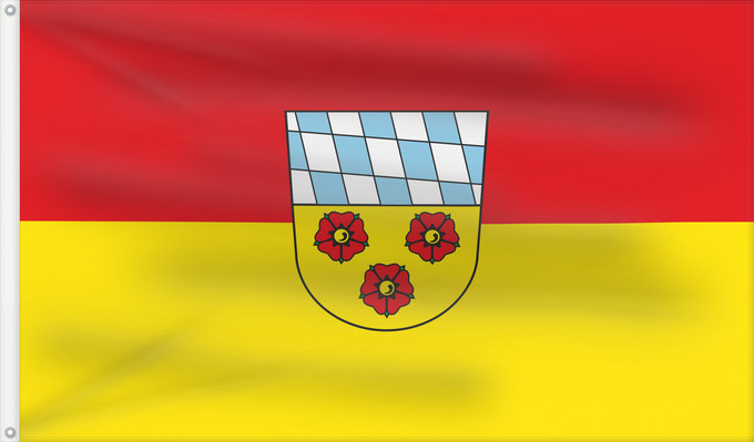 Bandera, con dos ojales metálicos y lado del asta reforzado: Bad Abbach, M (Bayerisches Golf- und Thermenland)