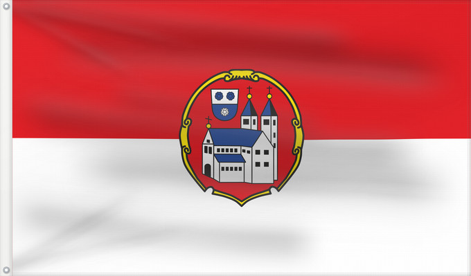 Bandera, con dos ojales metálicos y lado del asta reforzado: Biburg (Bayerisches Golf- und Thermenland)