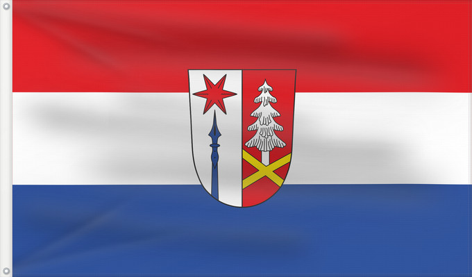 Bandera, con dos ojales metálicos y lado del asta reforzado: Hausen (Bayerisches Golf- und Thermenland)