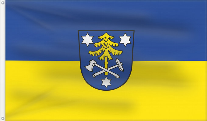 Bandera, con dos ojales metálicos y lado del asta reforzado: Ihrlerstein (Bayerischer Jura)