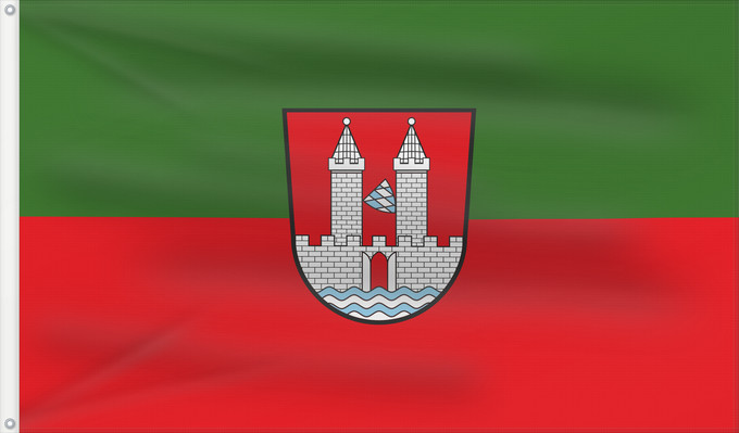Bandera, con dos ojales metálicos y lado del asta reforzado: Kelheim, St (Bayerischer Jura)
