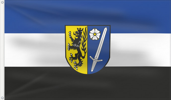Bandera, con dos ojales metálicos y lado del asta reforzado: Kirchdorf (Bayerisches Golf- und Thermenland)