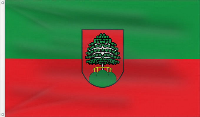 Bandera, con dos ojales metálicos y lado del asta reforzado: Mainburg, St (Bayerisches Golf- und Thermenland)