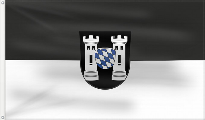 Bandera, con dos ojales metálicos y lado del asta reforzado: Neustadt a.d.Donau, St (Bayerisches Golf- und Thermenland)