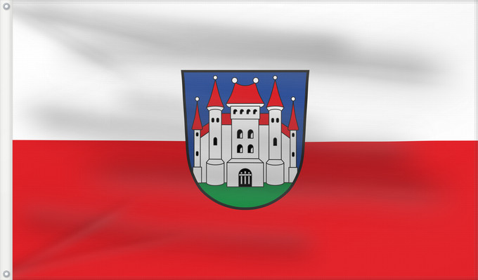 Bandera, con dos ojales metálicos y lado del asta reforzado: Siegenburg, M (Bayerisches Golf- und Thermenland)
