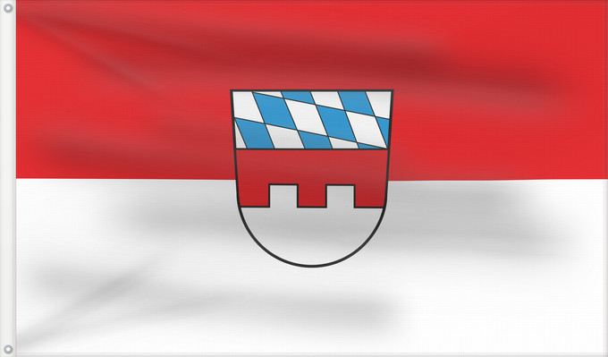Bandera, con dos ojales metálicos y lado del asta reforzado: Landshut (Kreis)