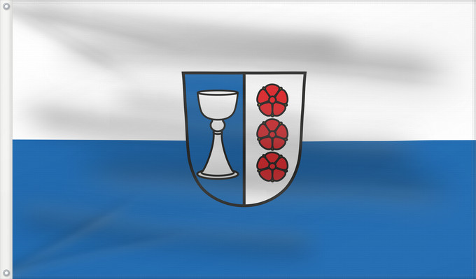 Bandera, con dos ojales metálicos y lado del asta reforzado: Adlkofen (Bayerisches Golf- und Thermenland)