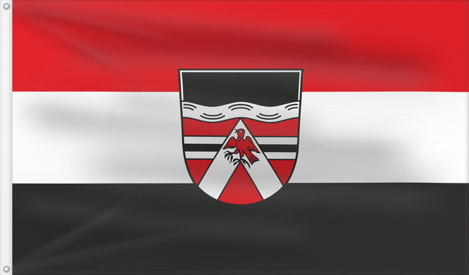 Bandera, con dos ojales metálicos y lado del asta reforzado: Aham (Bayerisches Golf- und Thermenland)