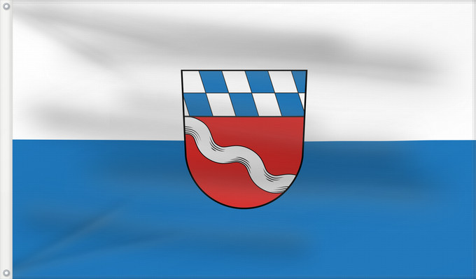 Bandera, con dos ojales metálicos y lado del asta reforzado: Ergoldsbach, M (Bayerisches Golf- und Thermenland)