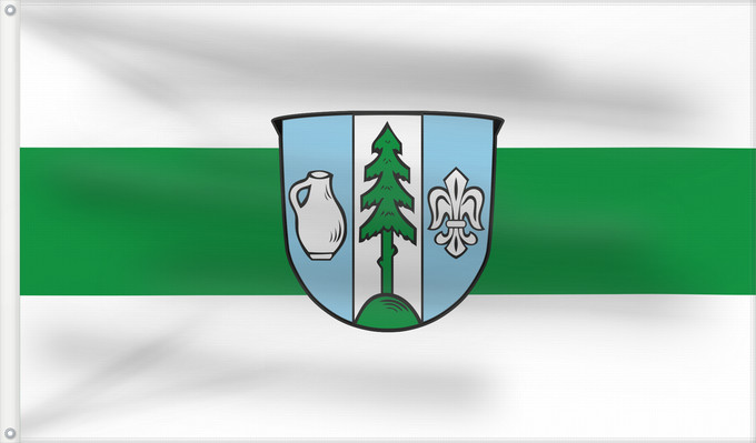 Bandera, con dos ojales metálicos y lado del asta reforzado: Kröning (Bayerisches Golf- und Thermenland)
