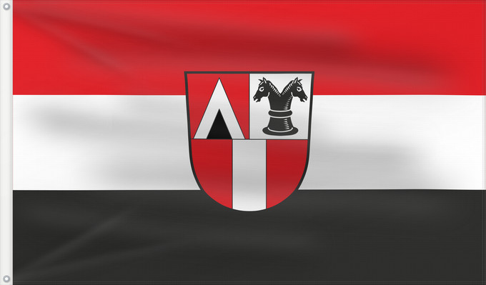 Flagge, mit zwei Metallösen und verstärktem Besatzband: Neufraunhofen (Bayerisches Golf- und Thermenland)