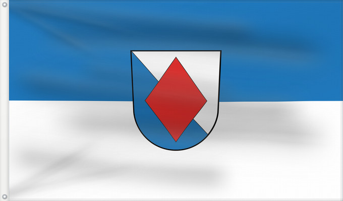 Bandera, con dos ojales metálicos y lado del asta reforzado: Niederaichbach (Bayerisches Golf- und Thermenland)
