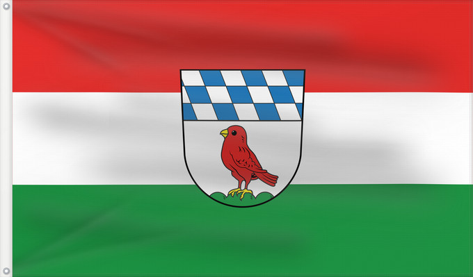 Bandera, con dos ojales metálicos y lado del asta reforzado: Pfeffenhausen, M (Bayerisches Golf- und Thermenland)