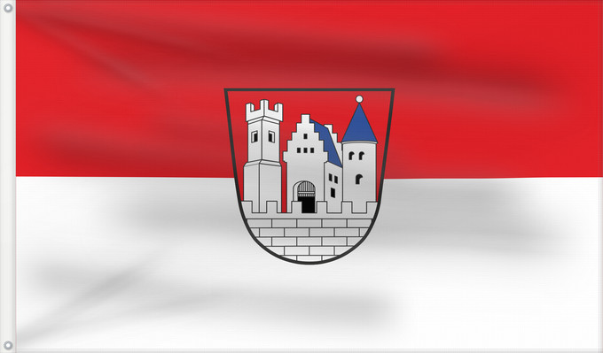 Bandera, con dos ojales metálicos y lado del asta reforzado: Rottenburg a.d.Laaber, St (Bayerisches Golf- und Thermenland)