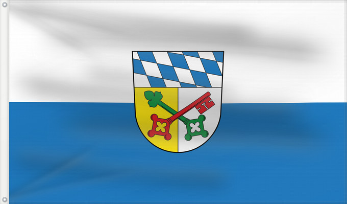 Bandera, con dos ojales metálicos y lado del asta reforzado: Velden, M (Bayerisches Golf- und Thermenland)