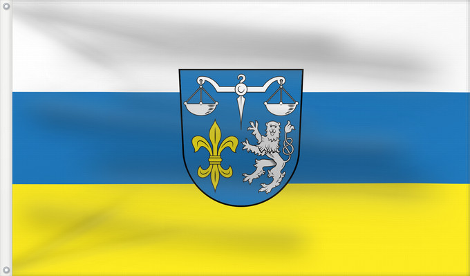 Bandera, con dos ojales metálicos y lado del asta reforzado: Weihmichl (Bayerisches Golf- und Thermenland)