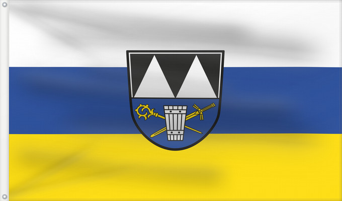 Bandera, con dos ojales metálicos y lado del asta reforzado: Wurmsham (Bayerisches Golf- und Thermenland)