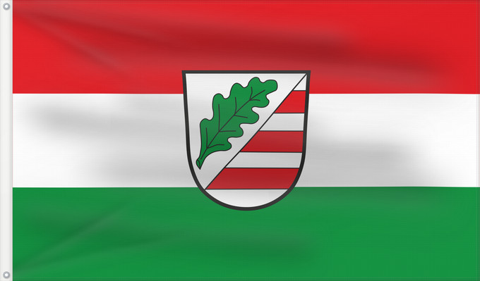 Bandera, con dos ojales metálicos y lado del asta reforzado: Aicha vorm Wald (Bayerischer Wald)
