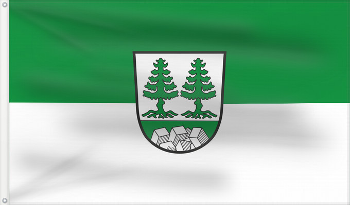 Bandera, con dos ojales metálicos y lado del asta reforzado: Eging a.See, M (Bayerischer Wald)