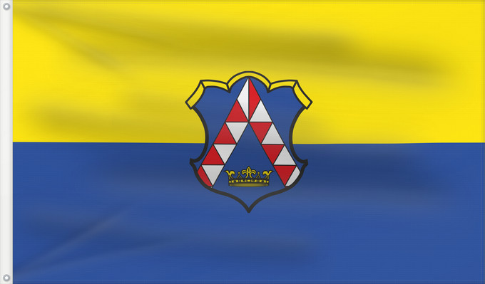 Bandera, con dos ojales metálicos y lado del asta reforzado: Fürstenzell, M (Bayerisches Golf- und Thermenland)