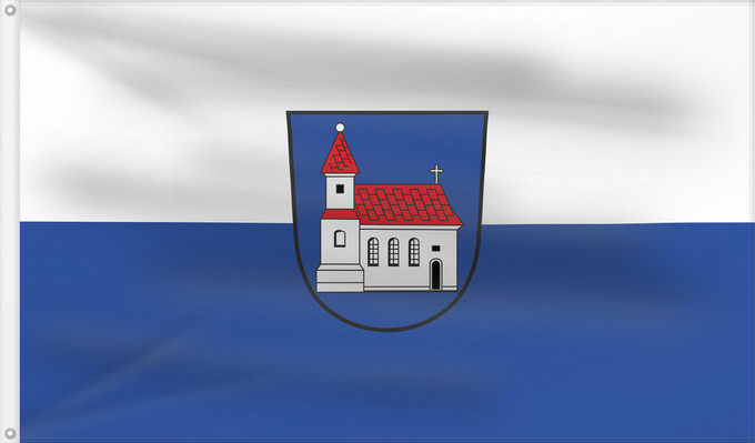 Bandera, con dos ojales metálicos y lado del asta reforzado: Hofkirchen, M (Bayerischer Wald)