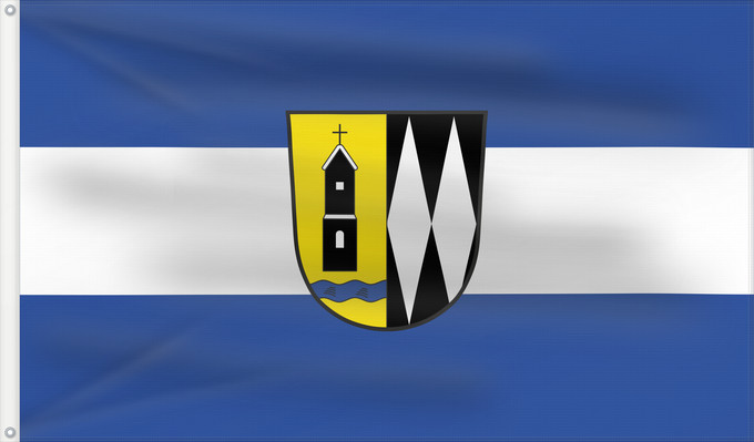Bandera, con dos ojales metálicos y lado del asta reforzado: Kirchham (Bayerisches Golf- und Thermenland)