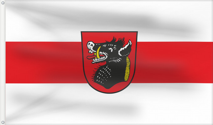 Bandera, con dos ojales metálicos y lado del asta reforzado: Kößlarn, M (Bayerisches Golf- und Thermenland)