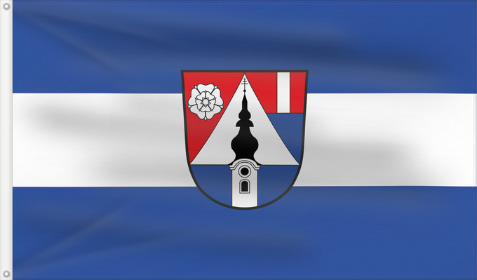 Bandera, con dos ojales metálicos y lado del asta reforzado: Neukirchen vorm Wald (Bayerischer Wald)