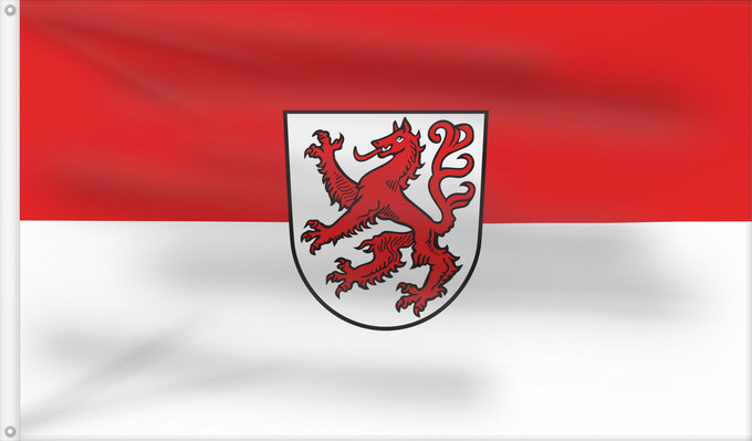 Bandera, con dos ojales metálicos y lado del asta reforzado: Obernzell, M (Bayerischer Wald)