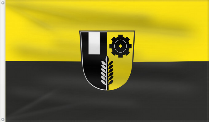 Bandera, con dos ojales metálicos y lado del asta reforzado: Ruhstorf a.d.Rott, M (Bayerisches Golf- und Thermenland)