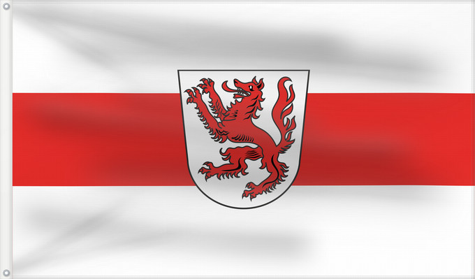 Bandera, con dos ojales metálicos y lado del asta reforzado: Windorf, M (Bayerischer Wald)