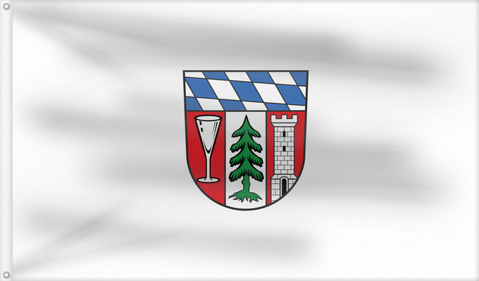 Bandera, con dos ojales metálicos y lado del asta reforzado: Regen (Kreis)