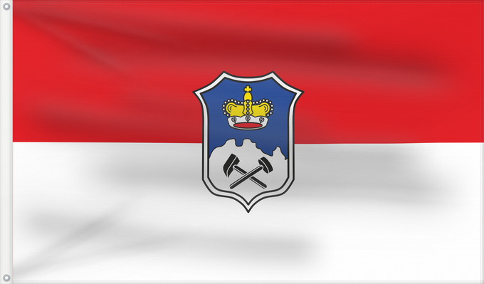 Bandera, con dos ojales metálicos y lado del asta reforzado: Bodenmais, M (Bayerischer Wald)