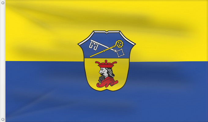 Flagge, mit zwei Metallösen und verstärktem Besatzband: Drachselsried (Bayerischer Wald)