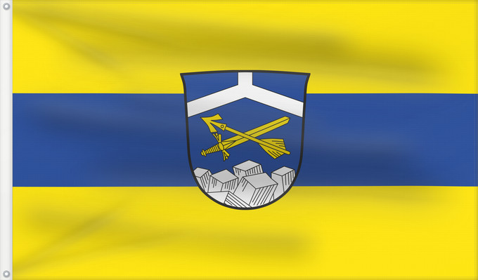 Bandera, con dos ojales metálicos y lado del asta reforzado: Patersdorf (Bayerischer Wald)