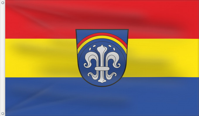 Bandera, con dos ojales metálicos y lado del asta reforzado: Regen, St (Bayerischer Wald)