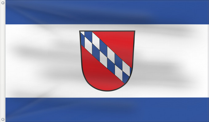 Drapeau, avec deux œillets métalliques et guindant renforcé : Ruhmannsfelden, M (Bayerischer Wald)