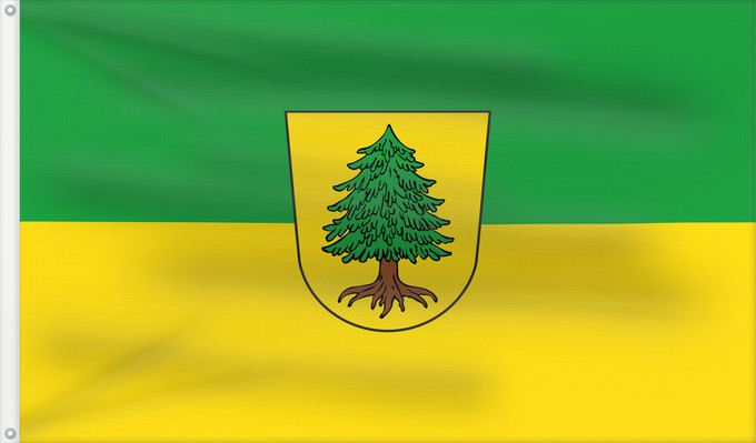 Bandera, con dos ojales metálicos y lado del asta reforzado: Viechtach, St (Bayerischer Wald)