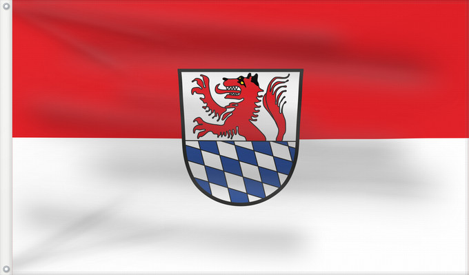 Bandera, con dos ojales metálicos y lado del asta reforzado: Eggenfelden, St (Bayerisches Golf- und Thermenland)