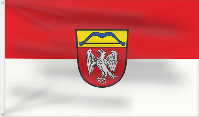 Bandera, con dos ojales metálicos y lado del asta reforzado: Falkenberg (Bayerisches Golf- und Thermenland)