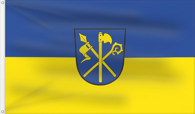 Bandera, con dos ojales metálicos y lado del asta reforzado: Reut (Bayerisches Golf- und Thermenland)