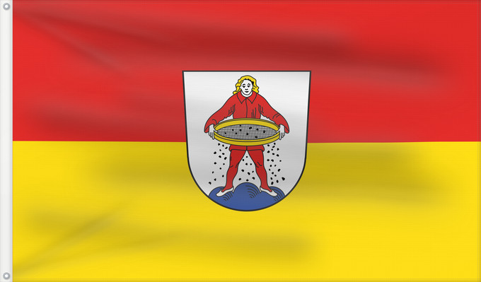 Bandera, con dos ojales metálicos y lado del asta reforzado: Triftern, M (Bayerisches Golf- und Thermenland)