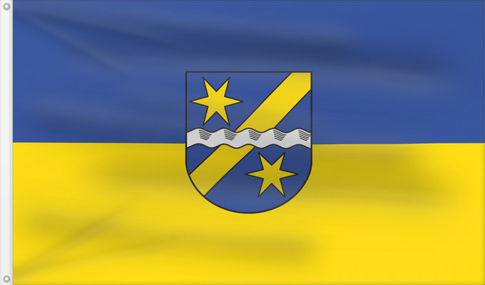 Bandera, con dos ojales metálicos y lado del asta reforzado: Unterdietfurt (Bayerisches Golf- und Thermenland)