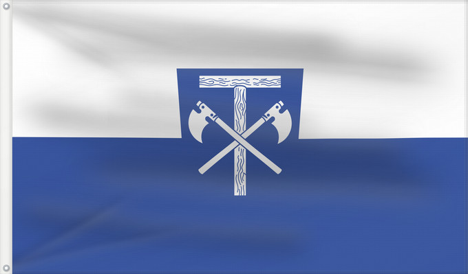 Bandera, con dos ojales metálicos y lado del asta reforzado: Wittibreut (Bayerisches Golf- und Thermenland)